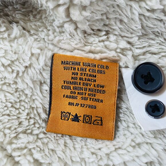 TAILOR VINTAGE Men's S Plaid Flannel Sherpa Fleece Lined Shacket Grunge Workwear - Picture 8 of 15